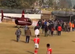 Probe begins after Prabhu helicopter lands on Syangja football ground (WATCH)